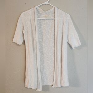 Eileen Fisher Petite White Short Sleeve Cardigan